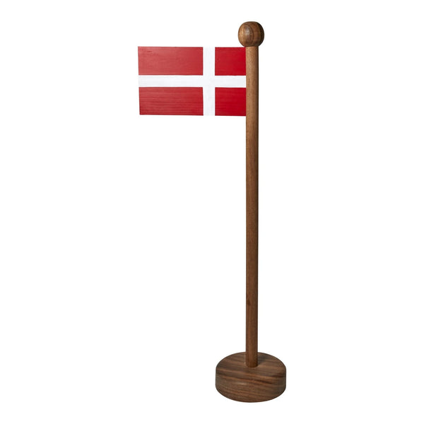 Danish Flag on Amberwood Pole 32 x 100 cm