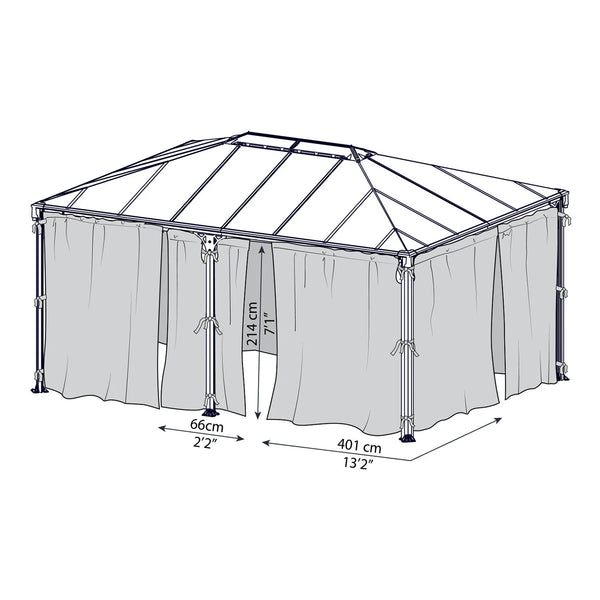Martinique 5000 + Milano 4300 Gazebo Curtain Set