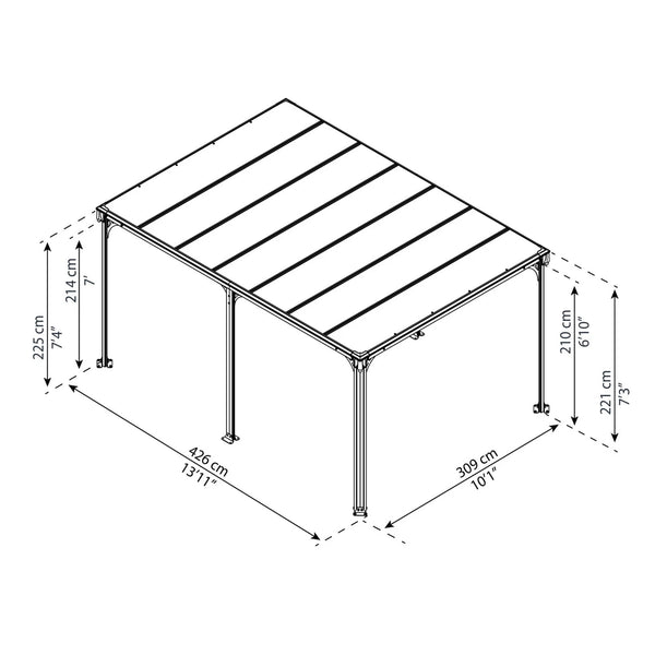 Milano 10 ft. × 14 ft. Gazebo Kit