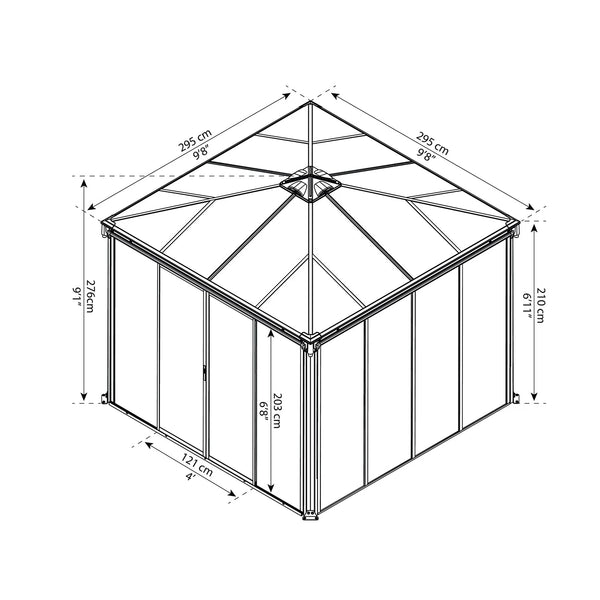 Enclosure Kit for Canopia Palermo 3000 - 10 ft. x 10 ft.
