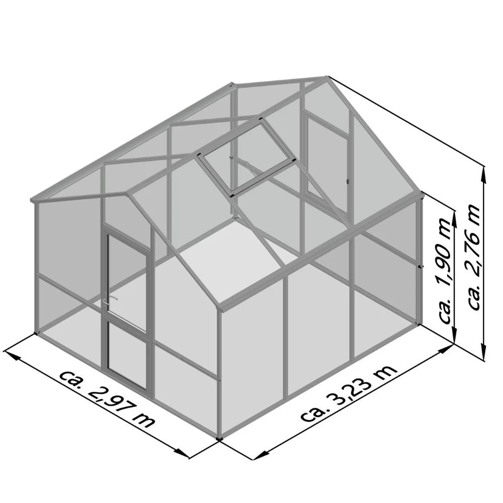 Greenhouse Dahlie III, anthracite-grey