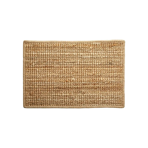 Bouclé Jute Rug with Latex Backing 40 x 60 cm - Natural