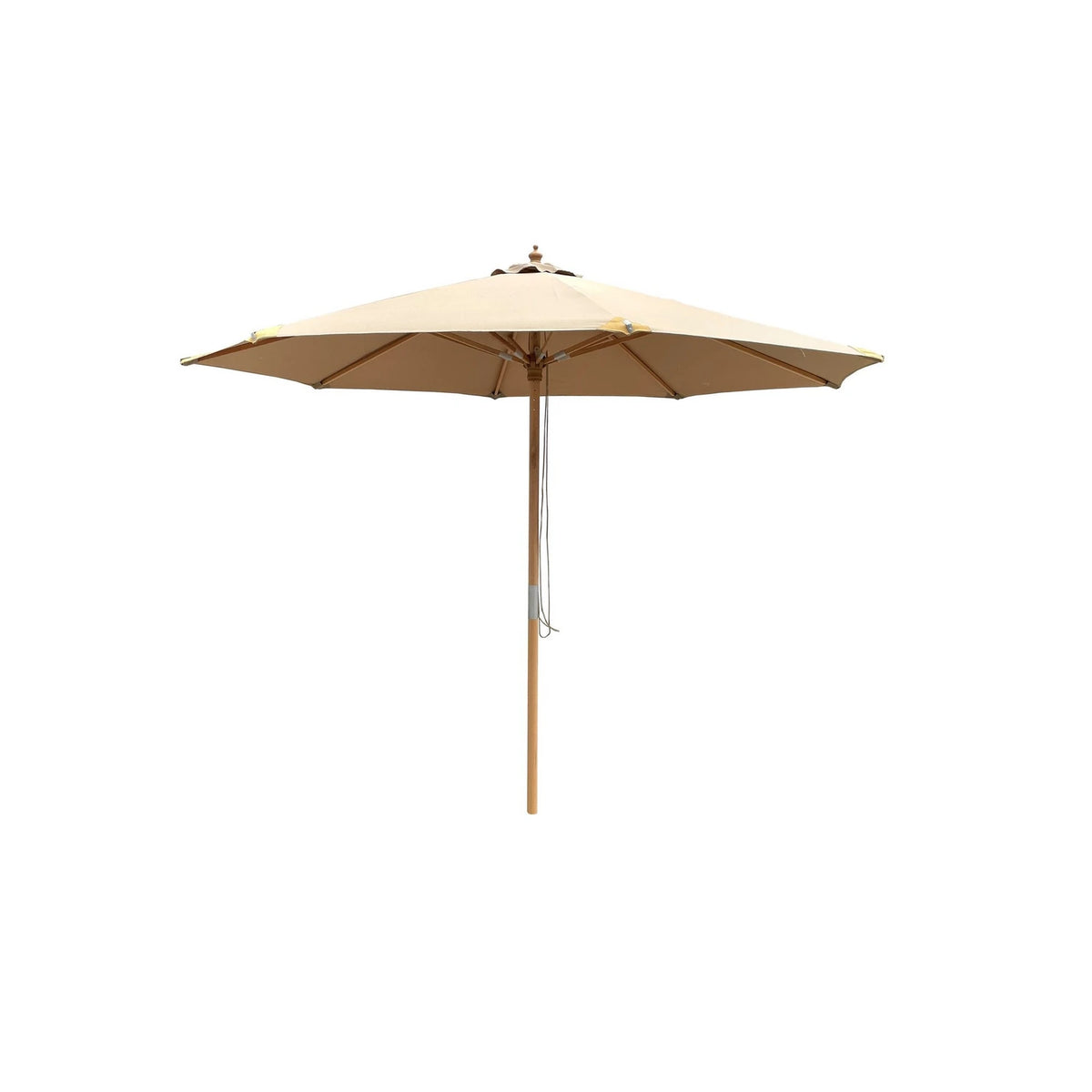 Nice Parasol Ø3 m, Beech Pole - Cappuccino