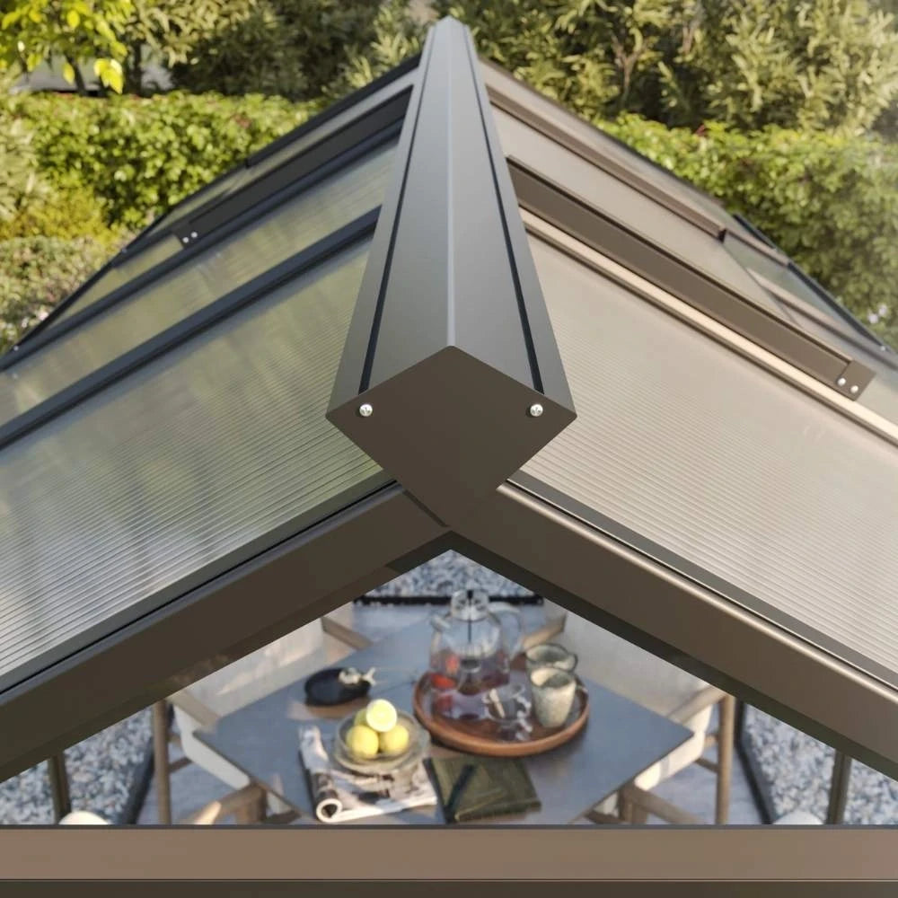 Greenhouse Galant II, 4 mm glass + polycarbonate, fir green