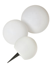 Solar Light Balls with Stakes, Set of 3 - White